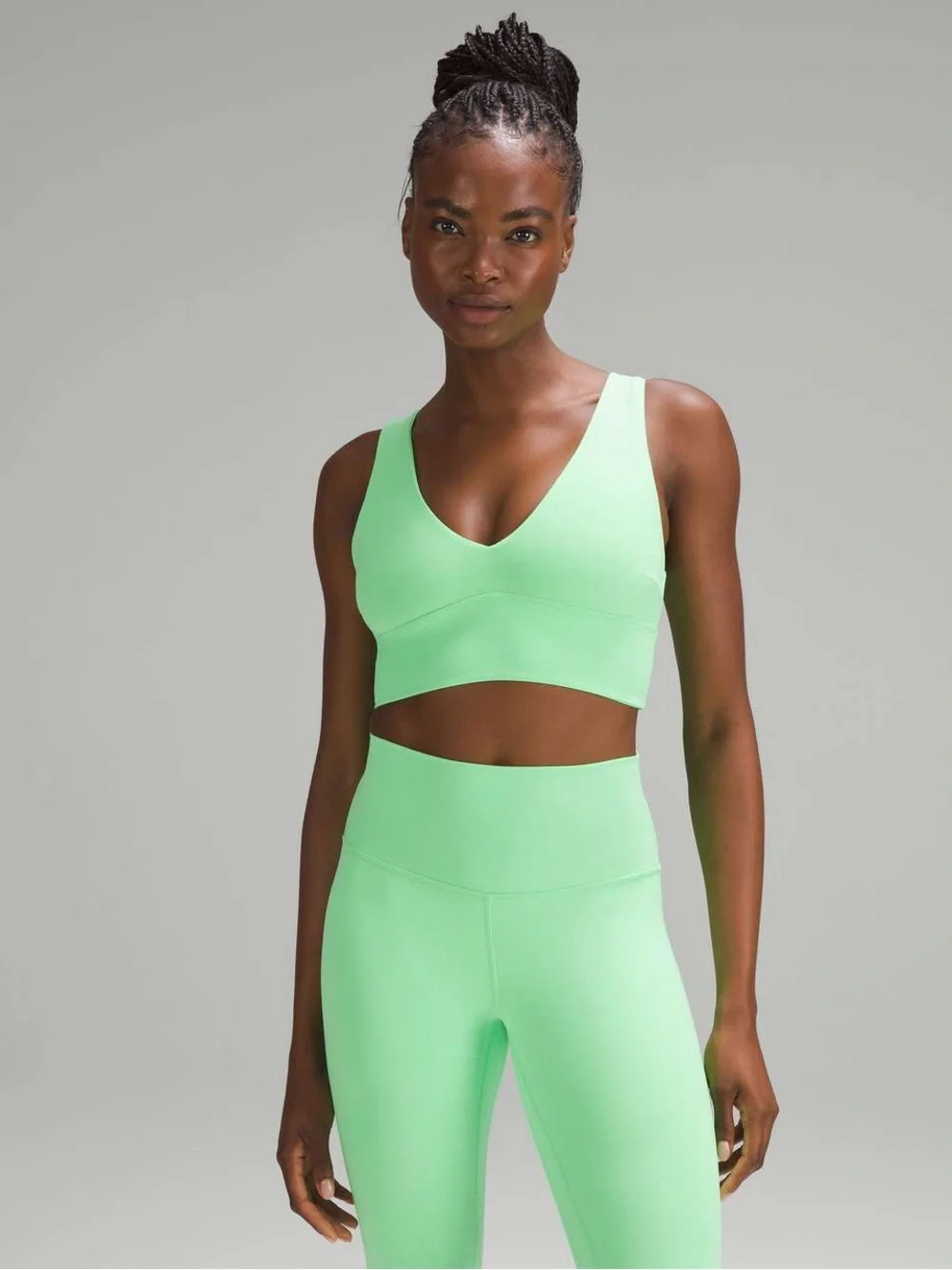 Lululemon Align V-Neck Bra Pistachio Size 6 Like New Discontinued